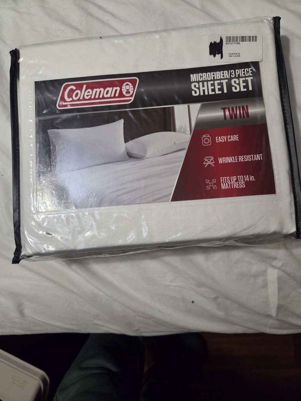 Coleman White Twin Microfiber 3-Piece Sheet Set